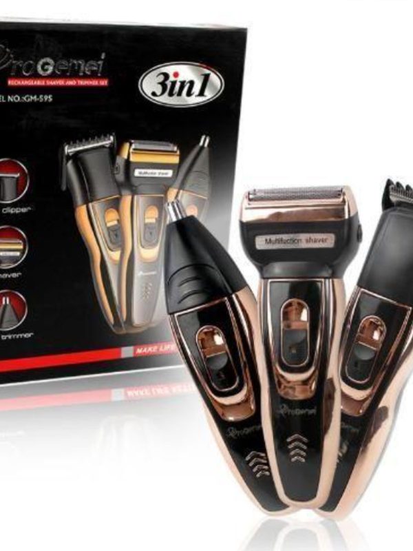 Aparat de tuns si ras 3 in 1 Gemei Multishaver Set
