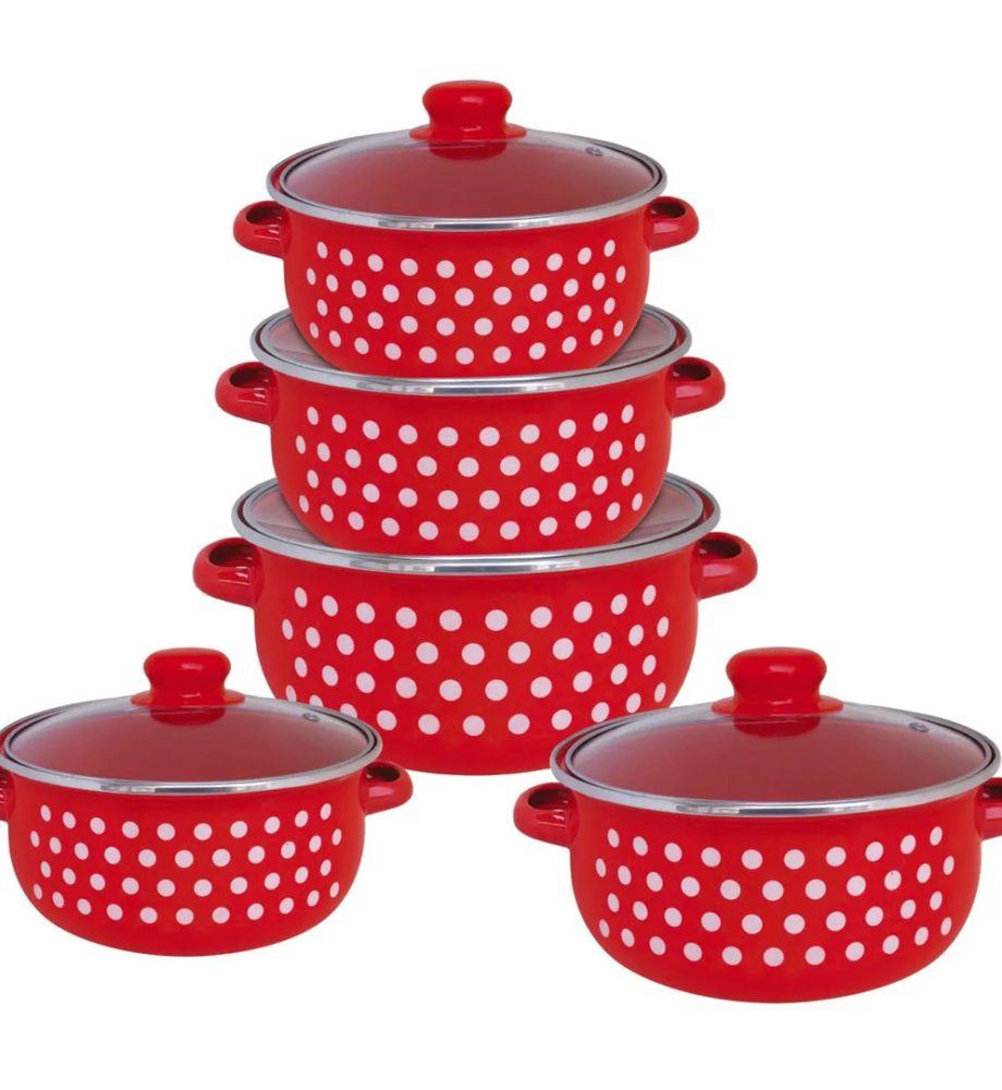 Oale de gatit 10 piese Vanora Home, Aria + Sandwich maker profesional tip grill + Cadou 1 Tigaie teflon Delis 20cm!