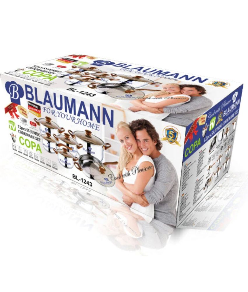 Oale Blaumann For Your Home, Jumbo Cookwear 12 Piese, BL-1246 Otel inoxidabil, Strat triplu capsulat