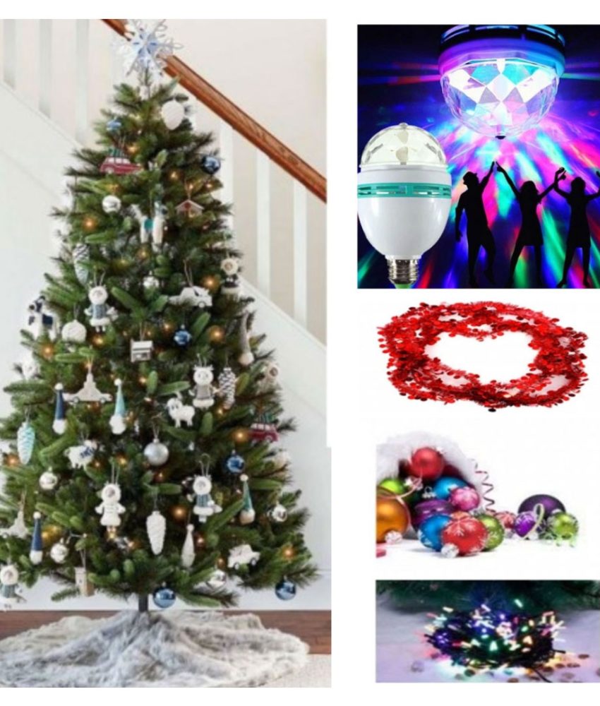 Brad Artificial, 1,8m, aspect natural, Impodobit Cu Beteala, Varf, Globuri, Fundite + Bec rotativ leduri Cadou