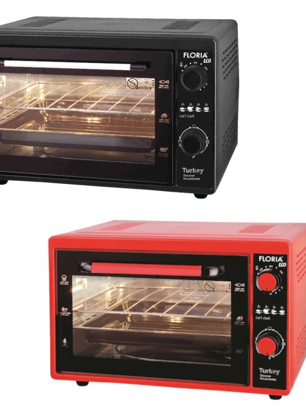 Cuptor electric Floria-2898, capacitate 38 Litri, Putere 1500W, Gratar, Tava inclusa