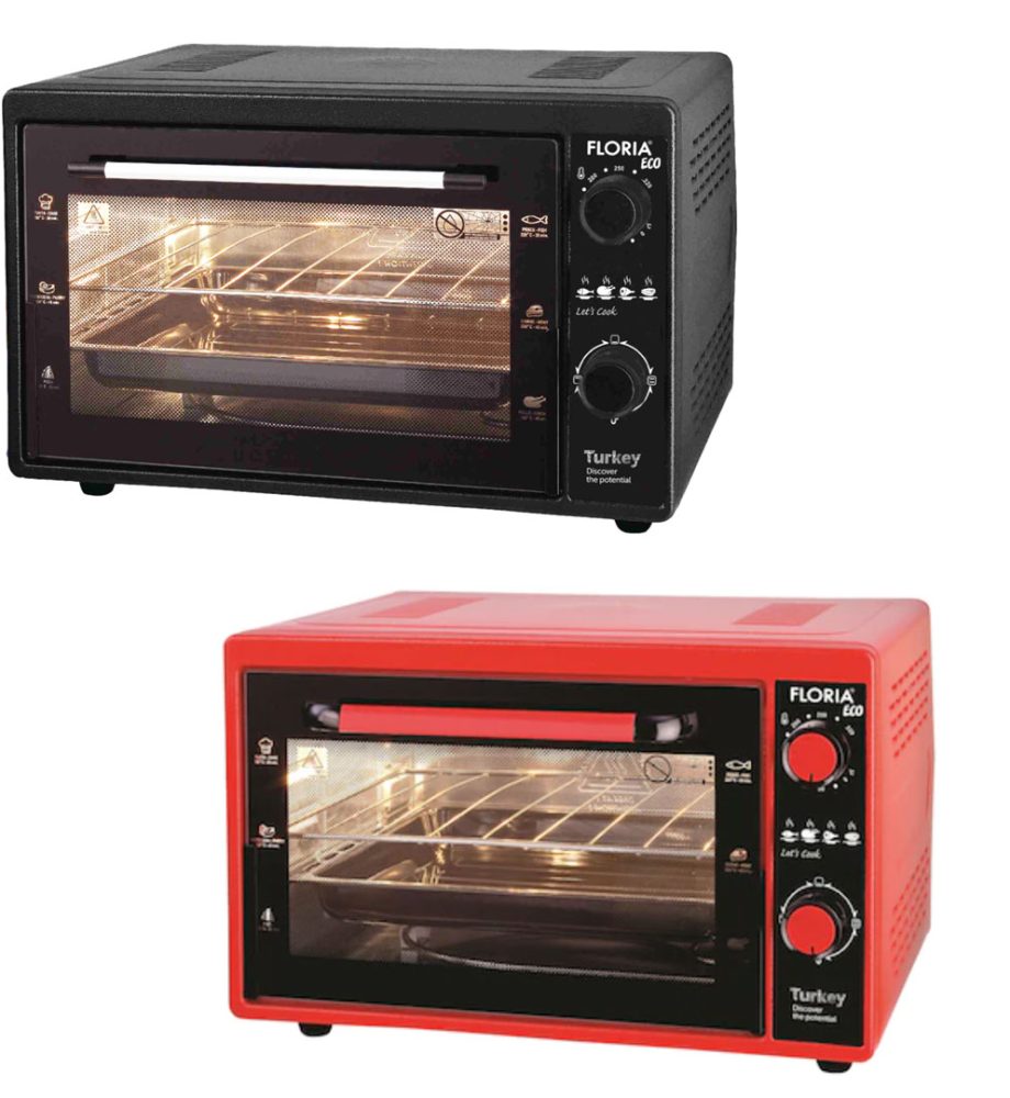 Cuptor electric Floria-2898, capacitate 38 Litri, Putere 1500W, Gratar, Tava inclusa