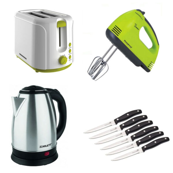 Mixer electric 7 viteze, Prajitor de paine, Cana electrica, Set 6 cutite inox pentru friptura!