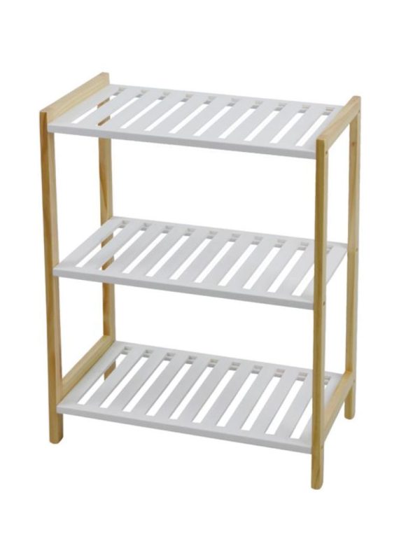 Organizator pantofi din lemn frumos prelucrat si lacuit, 3 polite, 47x25x61.5cm