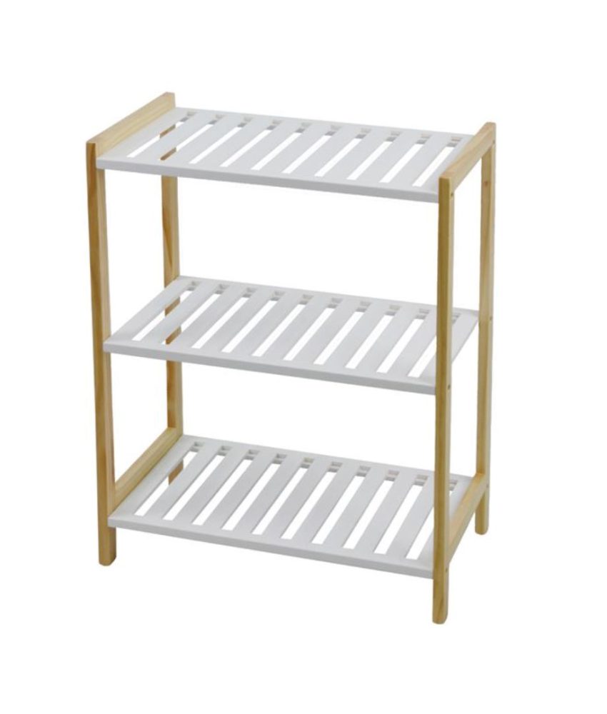Organizator pantofi din lemn frumos prelucrat si lacuit, 3 polite, 47x25x61.5cm
