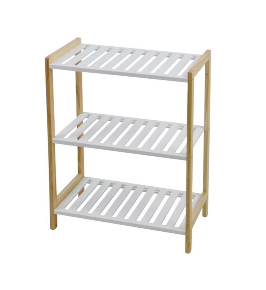 Organizator pantofi din lemn frumos prelucrat si lacuit, 3 polite, 47x25x61.5cm