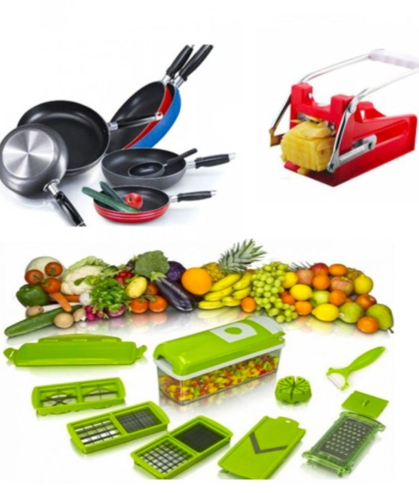 Razatoarea Nicer Dicer, 11 moduri de taiere + Feliator cartofi inox + CADOU Tigaie teflon!