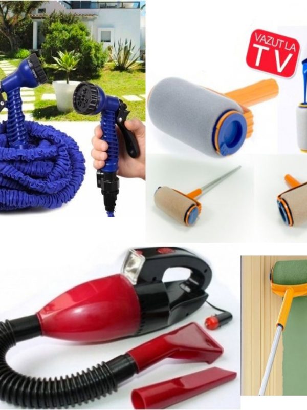 Furtun Extensibil Magic Hose 30m + Pistol de Stropit + Trafalet 2 in 1 + Aspirator portabil Vacuum Cleaner!