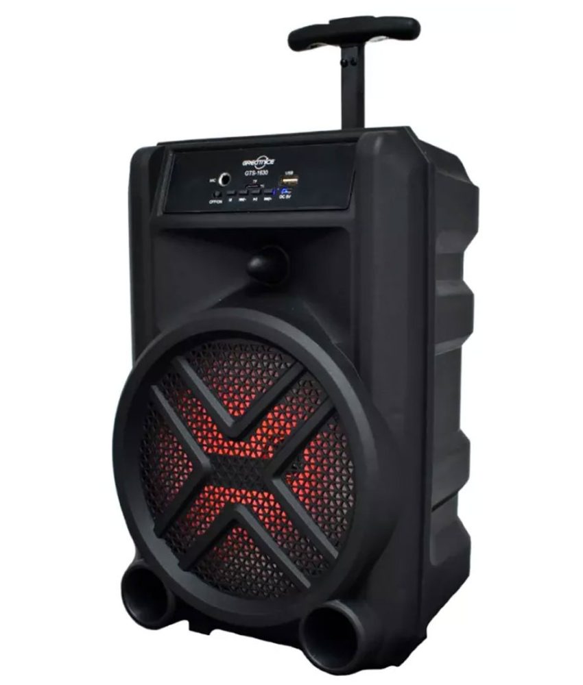 Boxa bluetooth Portabila GTS 1630, difuzor 8 inch, 200w, karaoke, bass puternic + Microfon, 200 W, USB, Micro SD, Radio FM, Aux, la doar 149 ron redus de la 399!