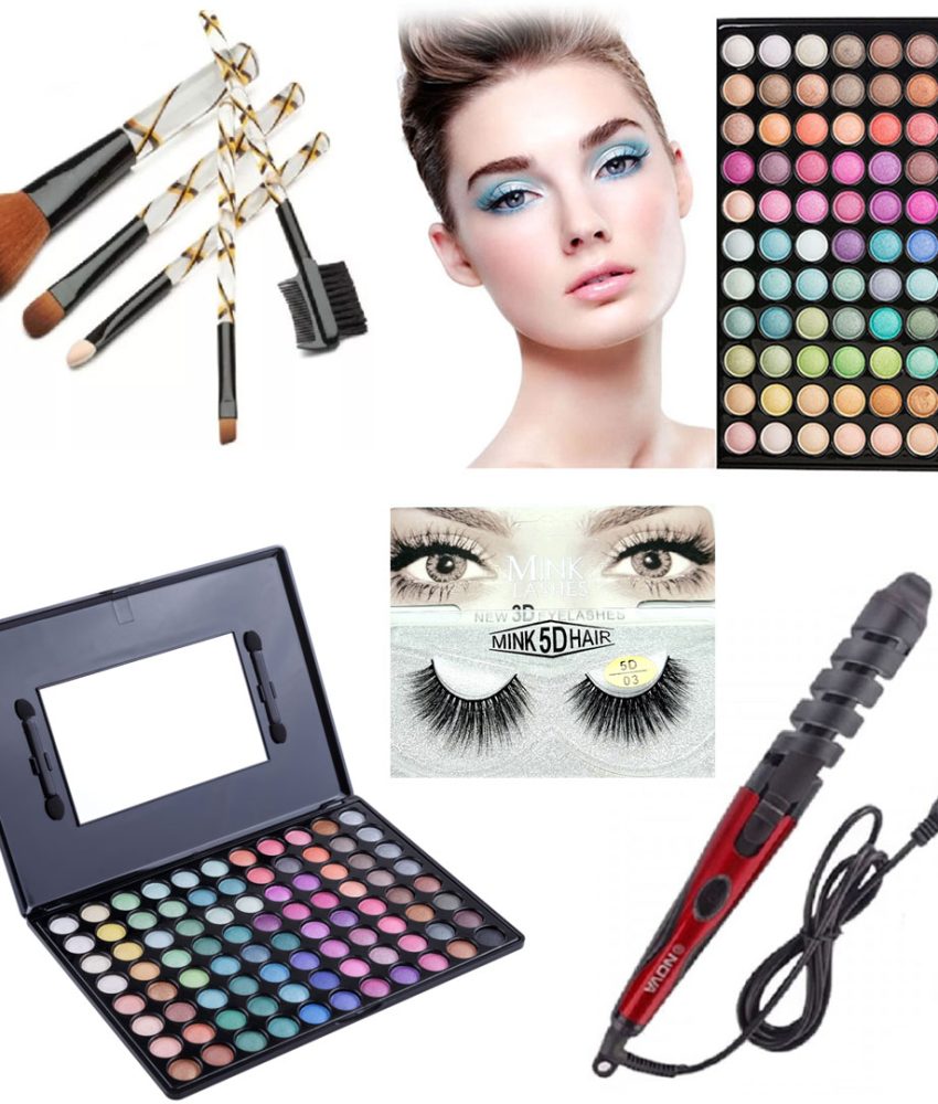 Ondulator profesional ceramica pentru bucle perfecte+ trusa farduri cu oglinda, 88 nuante mate si sidefate+ trusa profesionala 5 pensule+ Gene false 3D!