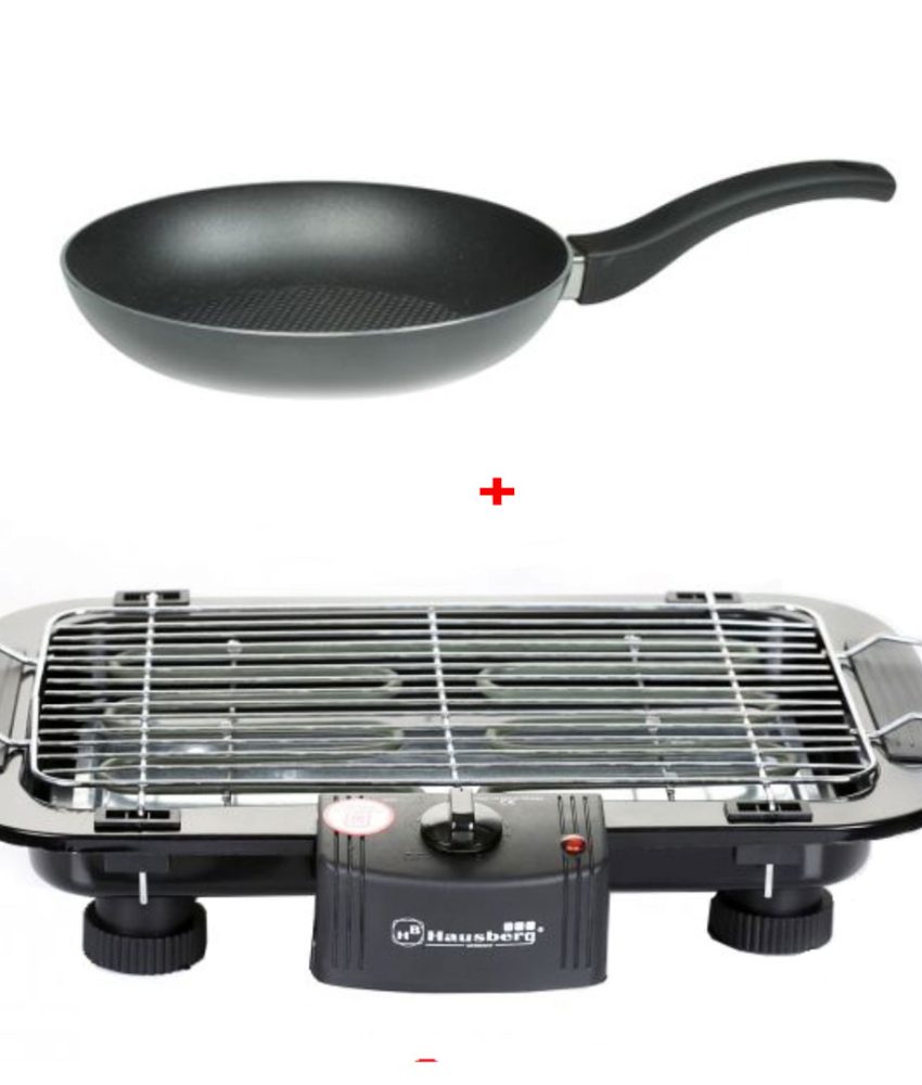 Gratar electric Hausberg, HB 530, cu termostat + CADOU O TIGAIE Teflon Profesionala
