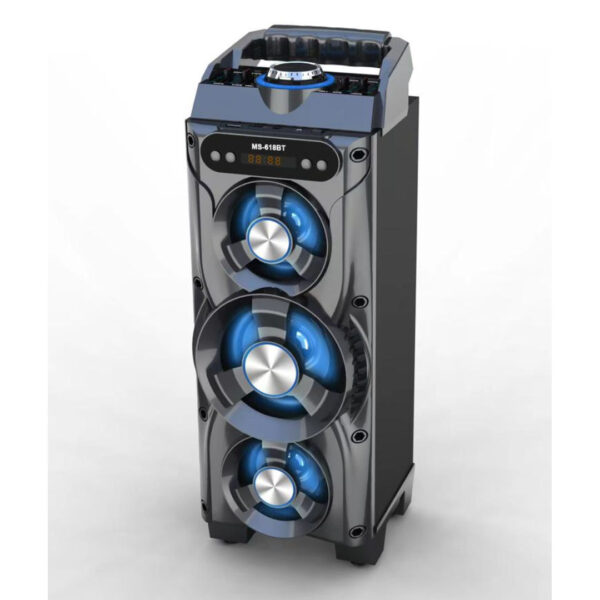 NOU! Boxa Bluetooth cu 3 difuzoare, MS 618BT, Wifi, Radio, Mp3, 100W, USB, leduri