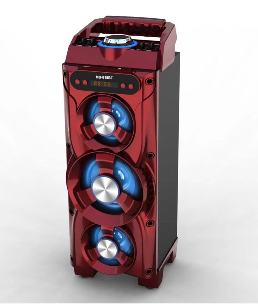 NOU! Boxa Bluetooth cu 3 difuzoare, MS 618BT, Wifi, Radio, Mp3, 100W, USB, leduri