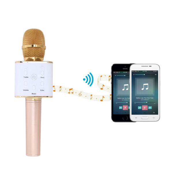 Microfon Karaoke Wireless, Bluetooth, Q7-M2, cu Boxa inclusa!