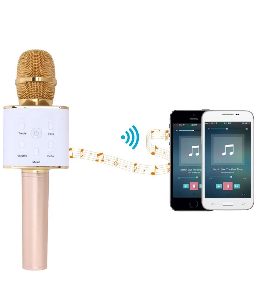 Microfon Karaoke Wireless, Bluetooth, Q7-M2, cu Boxa inclusa!