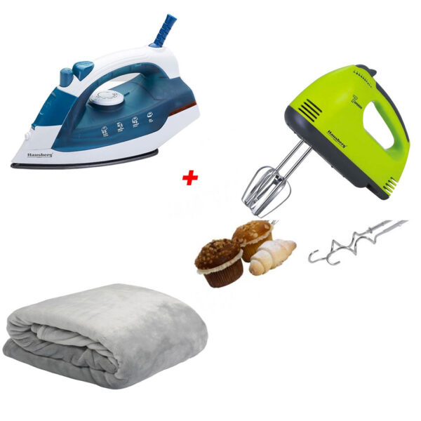 Fier de calcat cu aburi Ultra Slide + Mixer electric, 7 viteze + CADOU 1 Patura pufoasa fleece