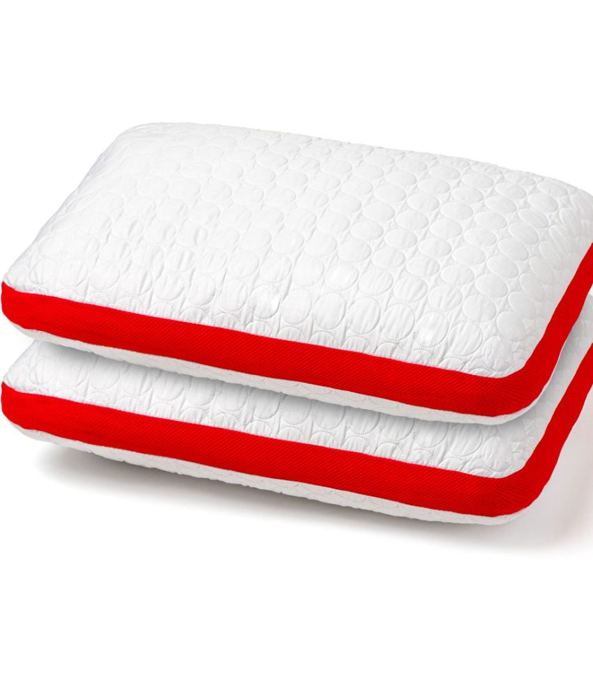 Set 2 Perne Matlasate Lux Ortopedice 50x70 cm, Soft Touch, alb, puf siliconat antialergic