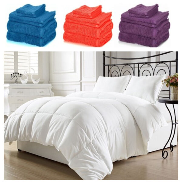 Pilota hoteliera pentru pat dublu 180/200cm + Set 6 prosoape bumbac Pakistanez!