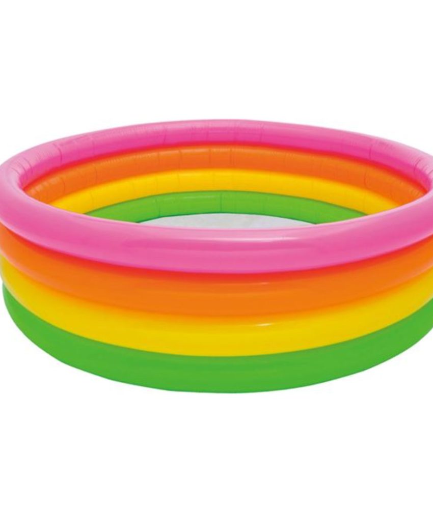 Piscina Family Intex, Sun Glow, gonflabila, 4 inele, capacitate 780l + Cadou 1 Boxa Portabila cu Bluetooth, Radio FM, leduri