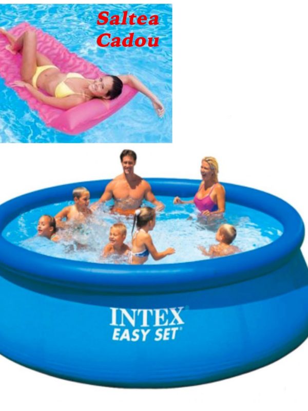 Piscina gonflabila, rotunda, BestWay FastSet, 244 x 61 cm, 1880 L + CADOU 1 Saltea gonflabila de plaja!
