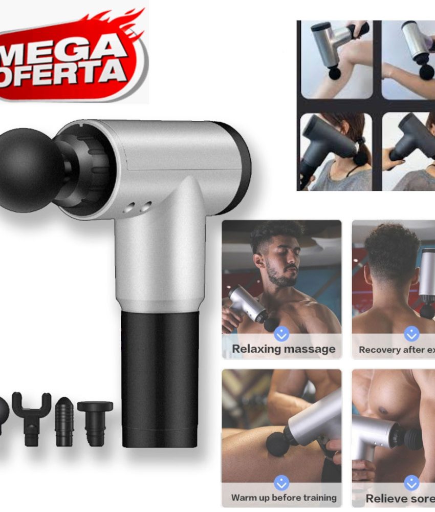 Aparat Masaj Intens profesional TIP PISTOL, Masaj Slabire, Anticelulitic, Tonifiere, Relaxare, 6 Trepte de Viteza, 4 Capete Interschimbabile!