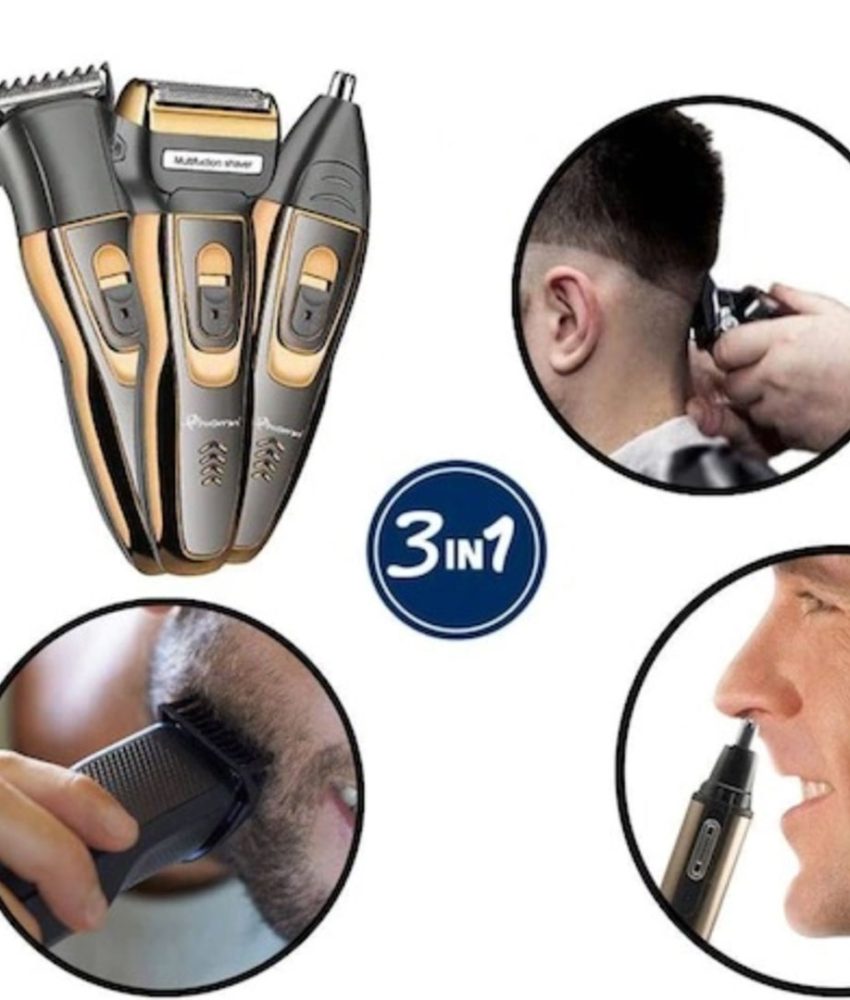 Aparat de tuns si ras 3 in 1 Gemei Multishaver Set
