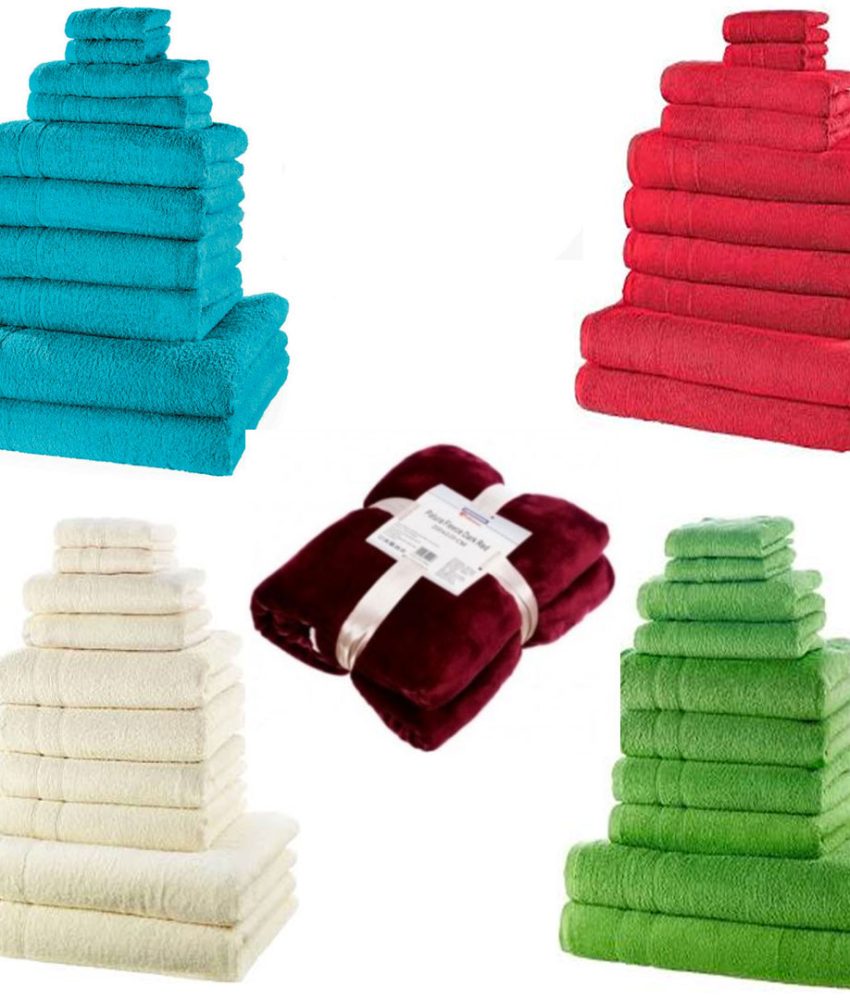 Prosoape Luxury, 420g, 100% bumbac Pakistan, gama hoteliera, Set mixt 10 bucati + CADOU o patura pufoasa fleece!