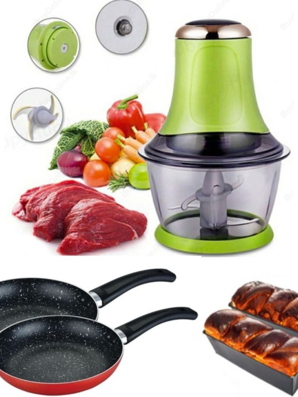 Robot Electric Chopper/tocator + Set 2 Tigai Teflon Delis + CADOU 2 Tavi De Cozonac!