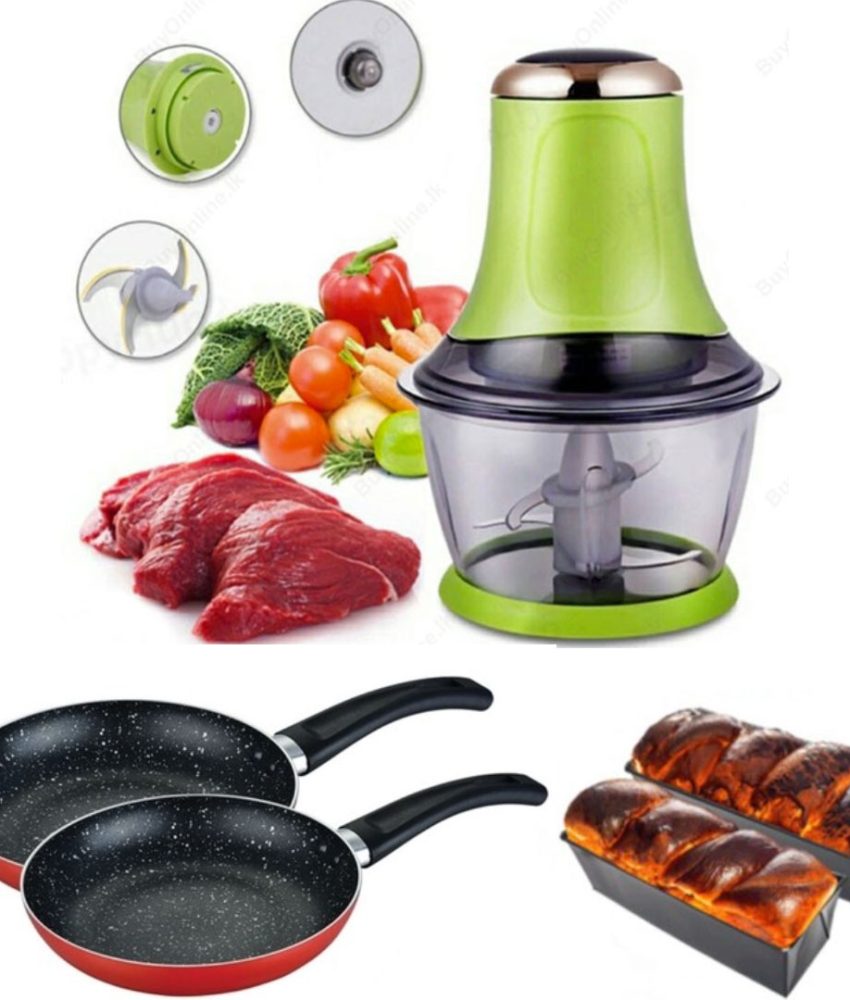 Robot Electric Chopper/tocator + Set 2 Tigai Teflon Delis + CADOU 2 Tavi De Cozonac!