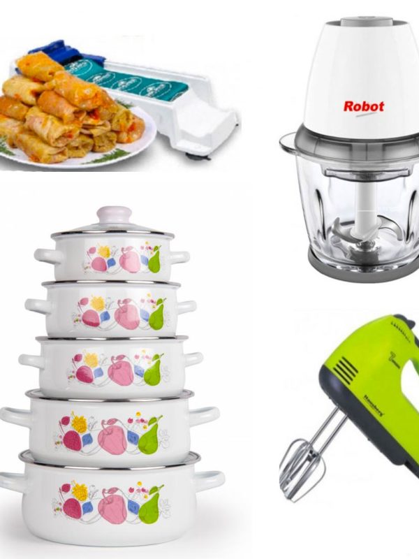 Oale si Cratite, 10 Piese, Vanora Fabiana, editie Limitata + Robot Electric Chopper/Tocator + Aparat de facut sarmale + Mixer electric Cadou