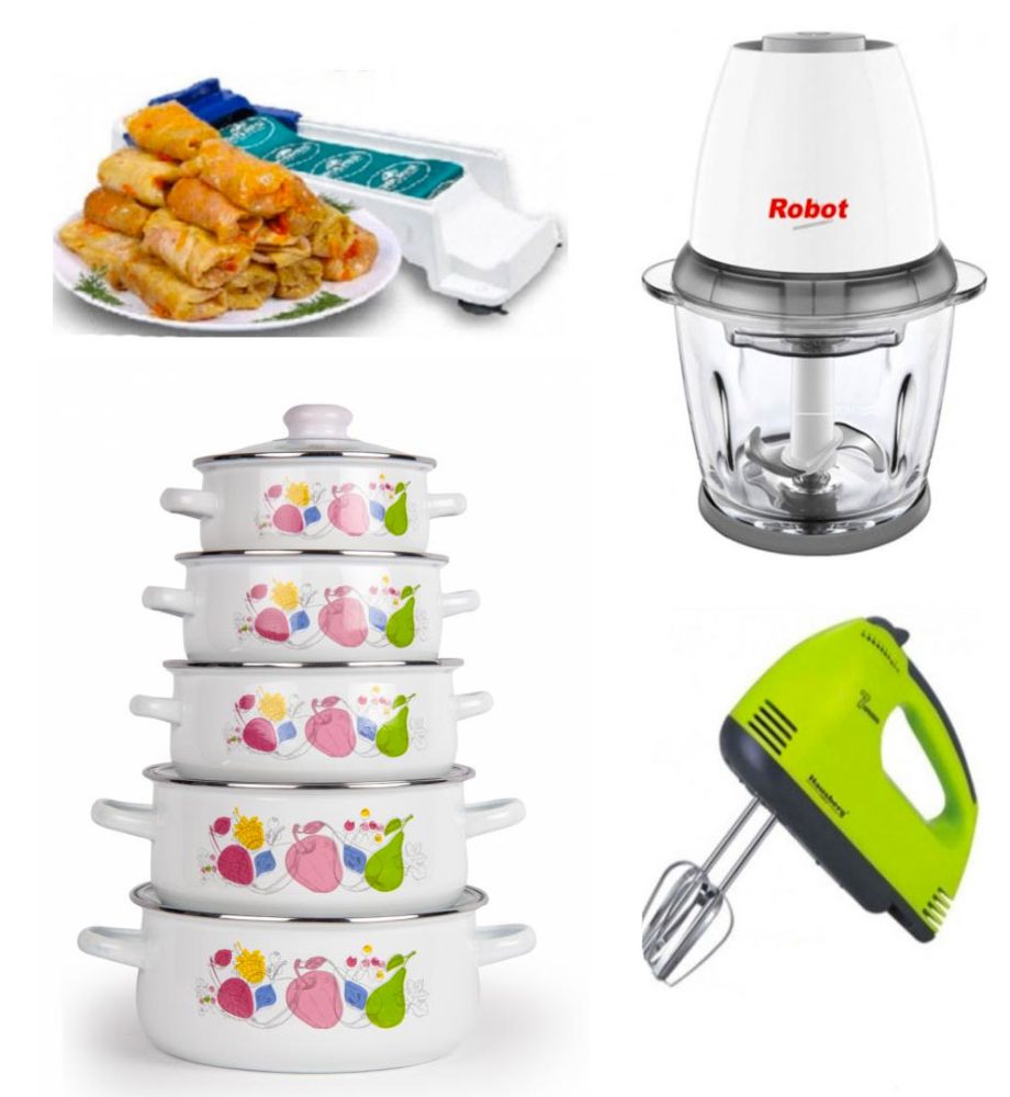 Oale si Cratite, 10 Piese, Vanora Fabiana, editie Limitata + Robot Electric Chopper/Tocator + Aparat de facut sarmale + Mixer electric Cadou