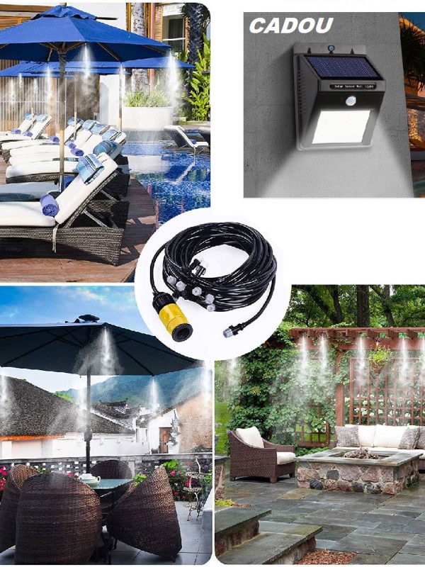 Sistem Racire Terasa prin Vaporizare 10m + Cadou Lampa cu senzori de miscare si panou solar