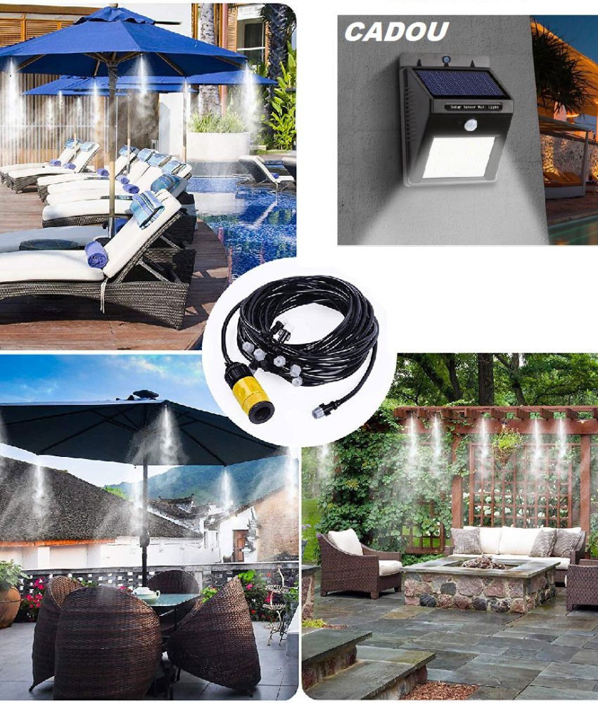 Sistem Racire Terasa prin Vaporizare 10m + Cadou Lampa cu senzori de miscare si panou solar