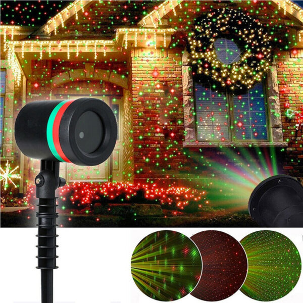 Proiector cu lumini laser pentru exteriorul si interiorul casei, Efect 3D, cu joc de lumini!