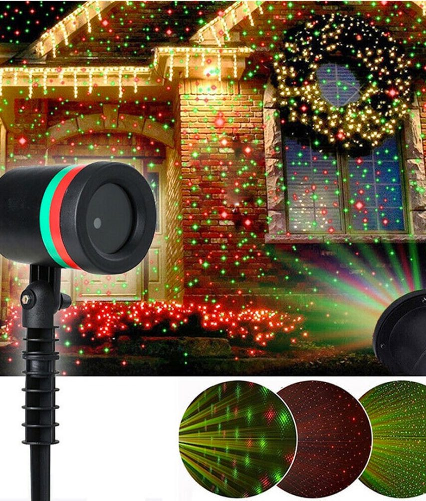 Proiector cu lumini laser pentru exteriorul si interiorul casei, Efect 3D, cu joc de lumini!