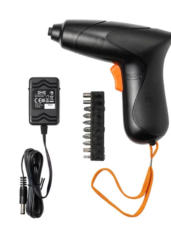 Şurubelniţă li-ion, electrica, fără fir, cu suport pentru burghiu + 10 capete pentru surubelnite