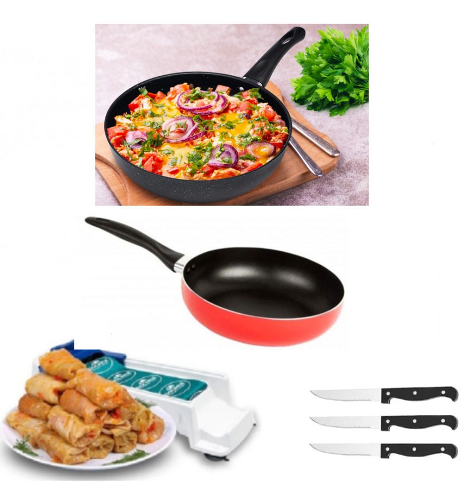 Tigai teflonate Delis, Set 2 bucati + Aparat de facut sarmale + CADOU set 3 cutite inox!