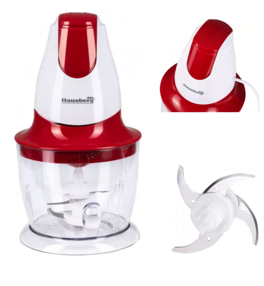 Tocator electric Hausberg HB-4503, 300 W, 750 ml, toaca, taie, macina, amesteca