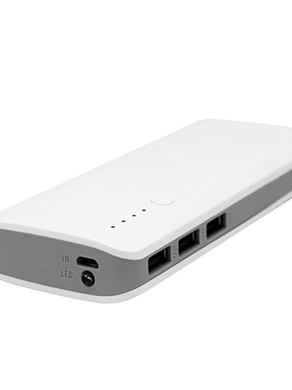 Baterie externa portabila, 10.000 mAh, 5V, 3 porturi USB, lanterna LED