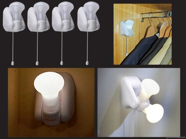 Becuri Handy Bulb (8 buc) reglabile cu led fara fir, cu intrerupator, le poti muta oriunde vrei, nu necesita alimetare la priza