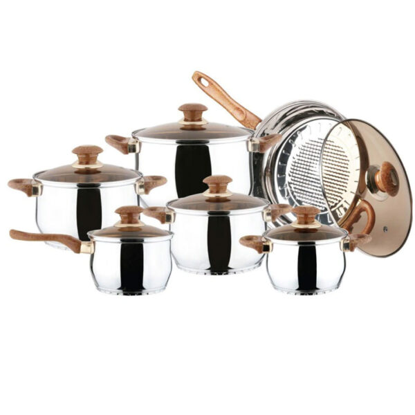 Oale Blaumann For Your Home, Jumbo Cookwear 12 Piese, BL-1246 Otel inoxidabil, Strat triplu capsulat