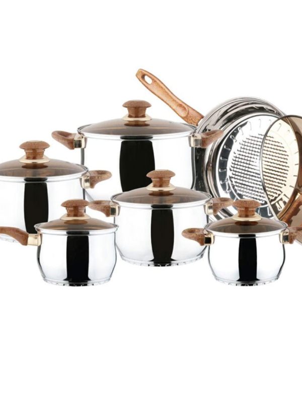 Oale Blaumann For Your Home, Jumbo Cookwear 12 Piese, BL-1246 Otel inoxidabil, Strat triplu capsulat