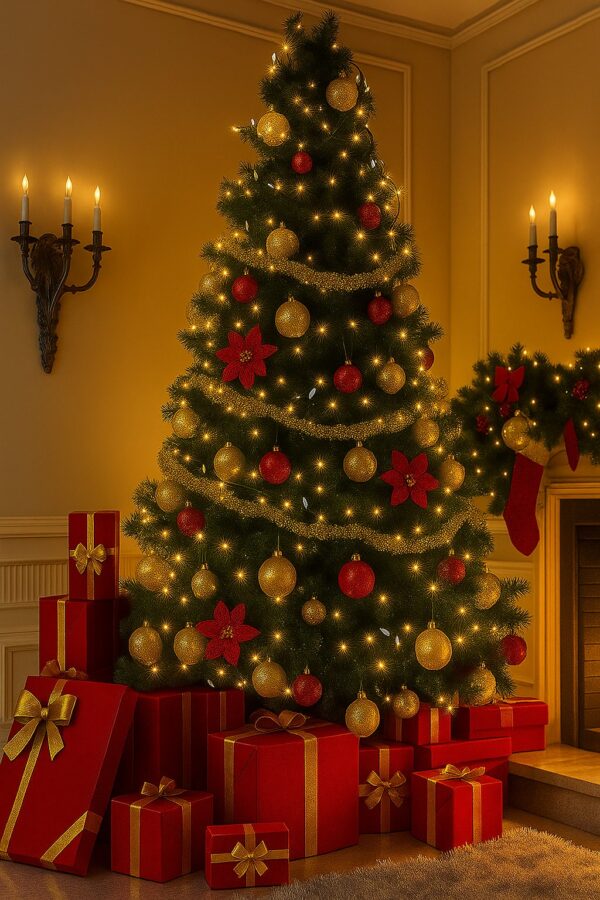 Brad artificial 1,8m + suport + Cadou instalatie luminoasa de brad!