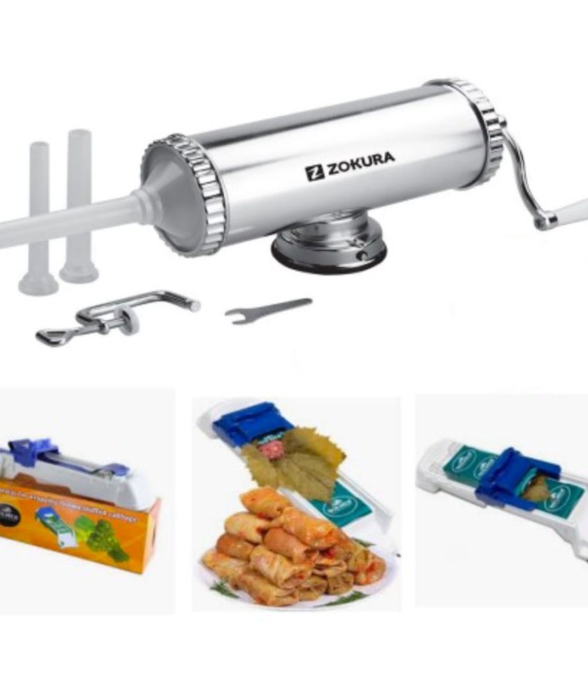 Aparat de facut carnati, aluminiu, 1,5 kg + CADOU Aparat profesional de rulat sarmale Dolmer!