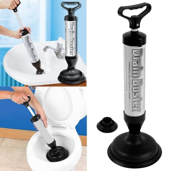 Drain Buster, pompa care desfunda instantaneu toaleta si chiuveta