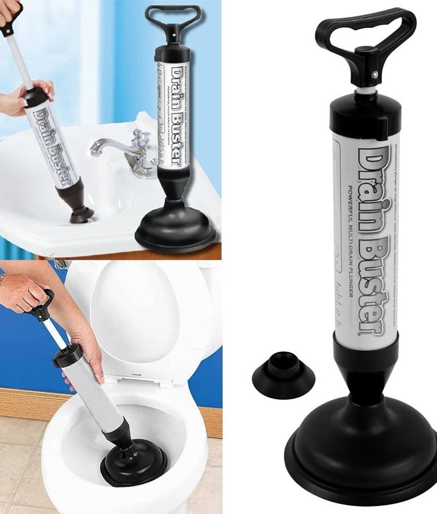 Drain Buster, pompa care desfunda instantaneu toaleta si chiuveta
