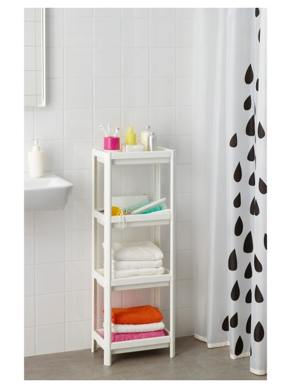 Etajera ideala pentru orice baie, cu 4 rafturi