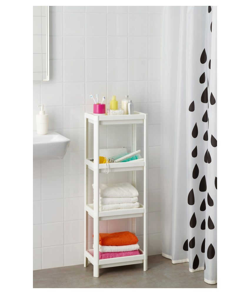 Etajera ideala pentru orice baie, cu 4 rafturi