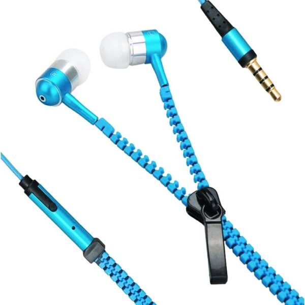 Casti audio telefon, stereo cu cablu de tip fermoar