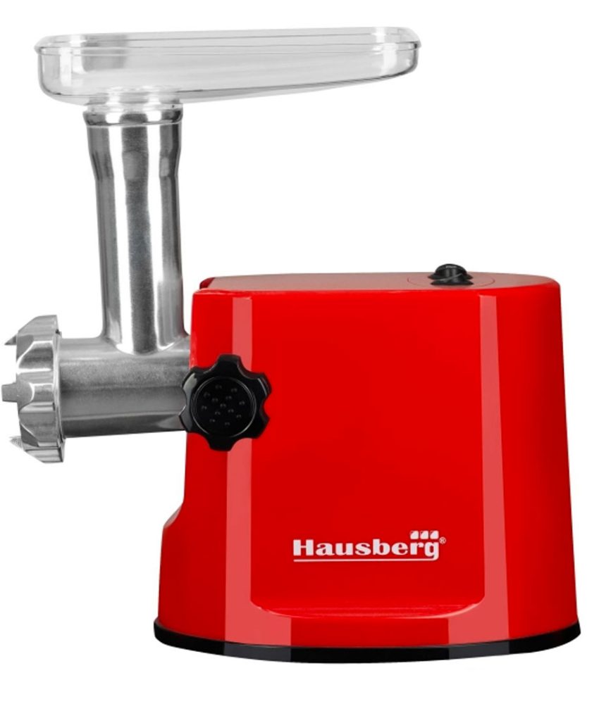 Masina de Tocat carne electrica HB-3415AB, 1200W, 1Kg/min, Alb/Rosu + Accesorii carnati